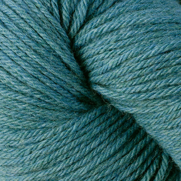 Berroco Vintage Worsted weight yarn in the color Breezeway 5194, a summery heathered blue-green.