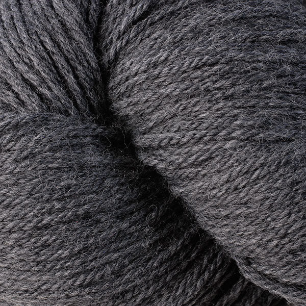 Berroco Vintage DK weight yarn in the color Cracked Pepper 2107, a medium heathered grey.