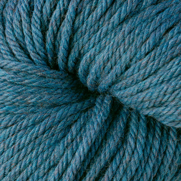 Berroco Vintage Chunky weight yarn in the color Cerulean 61190, a heathered blue.