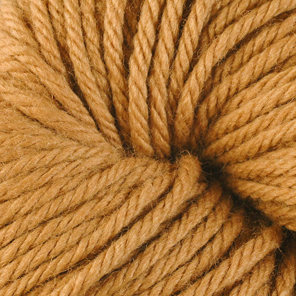 Berroco Vintage Chunky weight yarn in the color Cork 6144, a warm golden brown.