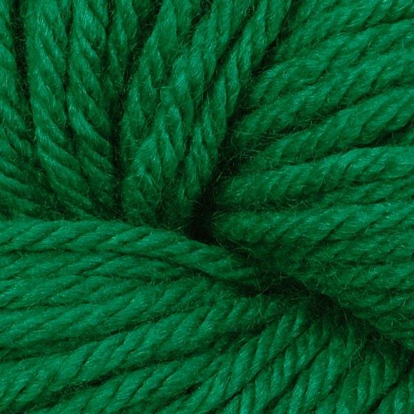 Berroco Vintage Chunky weight yarn in the color Holly 6135, a bright green.