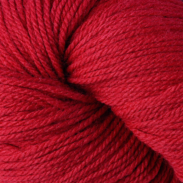 Berroco Vintage DK weight yarn in the color Berries 2150, a bright holly berry red.