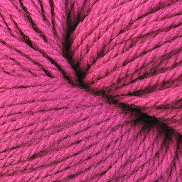 Berroco Vintage DK weight yarn in the color Blush 2123, a bright pink.