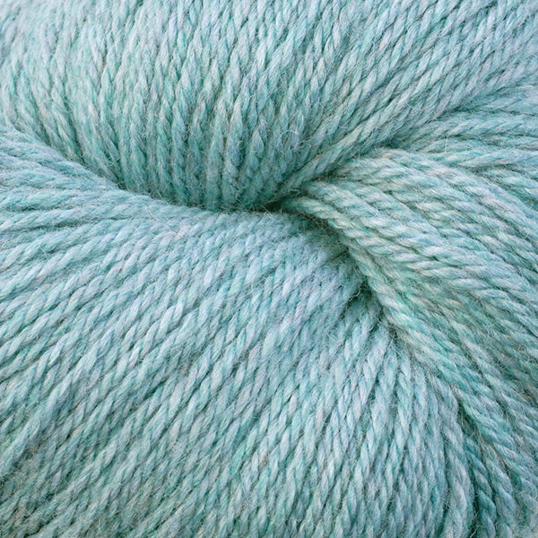Berroco Vintage DK weight yarn in the color Calico 2172, a pale heathered greenish blue.