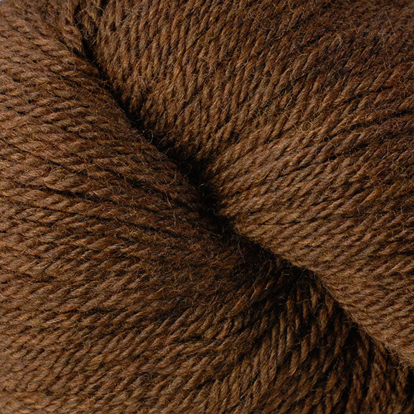 Berroco Vintage DK weight yarn in the color Chocolate 2179, a warm brown.