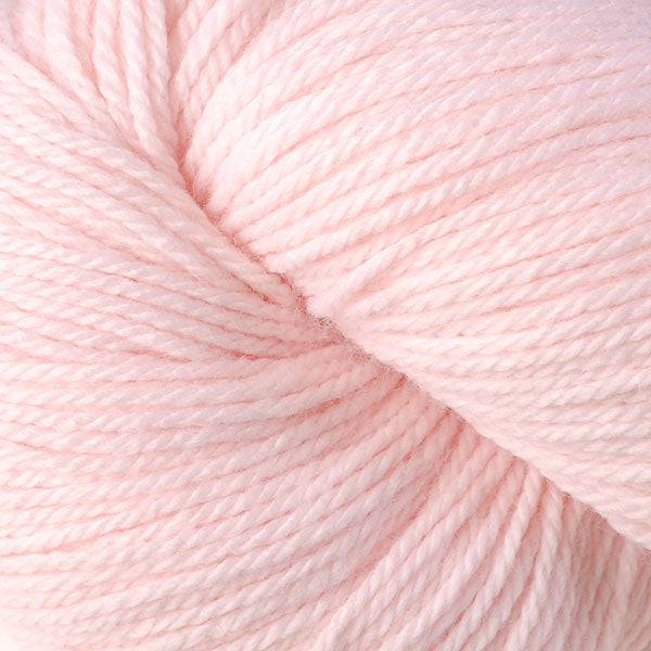 Berroco Vintage DK weight yarn in the color Fondant 2110, a light frosting pink.