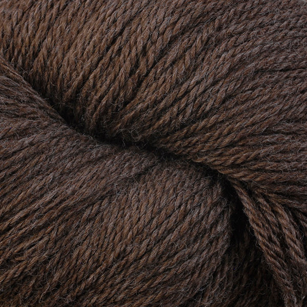Berroco Vintage DK weight yarn in the color Mocha 2103, an earthy brown.