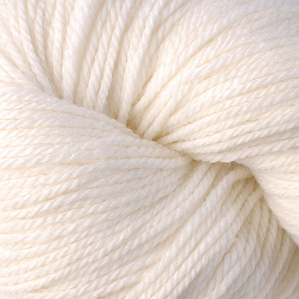 Berroco Vintage DK weight yarn in the color Mochi 2101, a natural white.