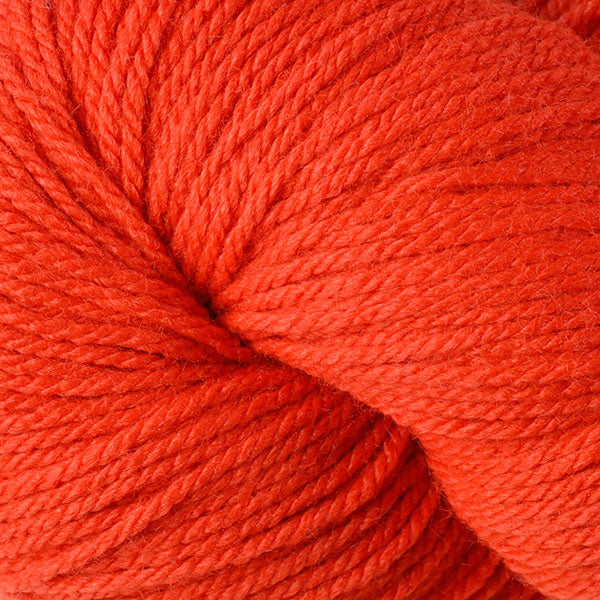 Berroco Vintage DK weight yarn in the color Orange 2140, a very vibrant orange.