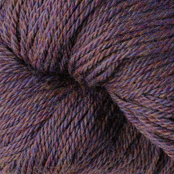 Berroco Vintage DK weight yarn in the color Sloe Berry 2184, a dark heathered plum.